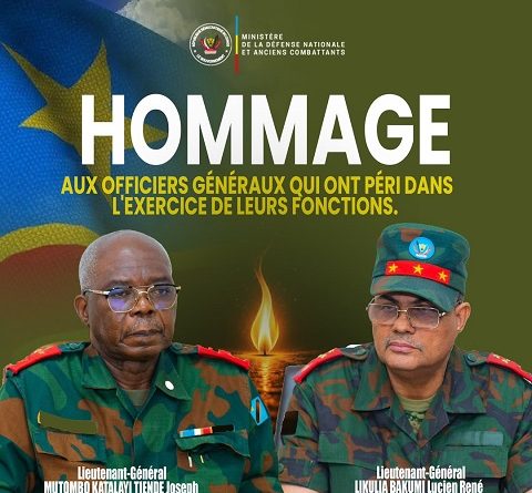 RDC : trois jours de deuil national après le crash de Kenge qui a emporté deux hauts magistrats militaires RDC : trois jours de deuil national après le crash de Kenge qui a emporté deux hauts magistrats militaires